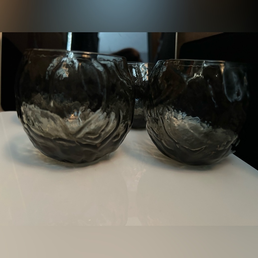 MCM Seneca Driftwood Gray Roly Poly Glasses | Set of 7 - Picture 4 of 4